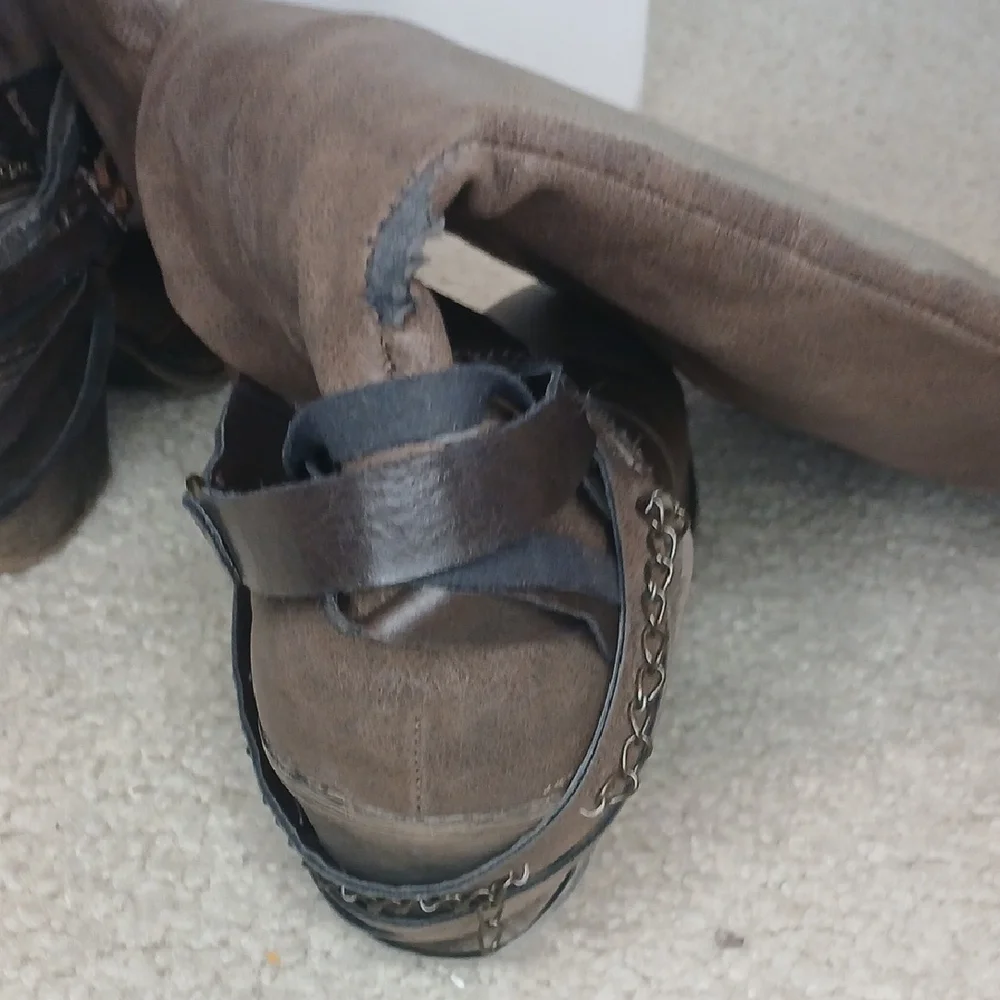 Jellypop & Carlos Santana Brown Boots For Repurposing Women's 7.5/8